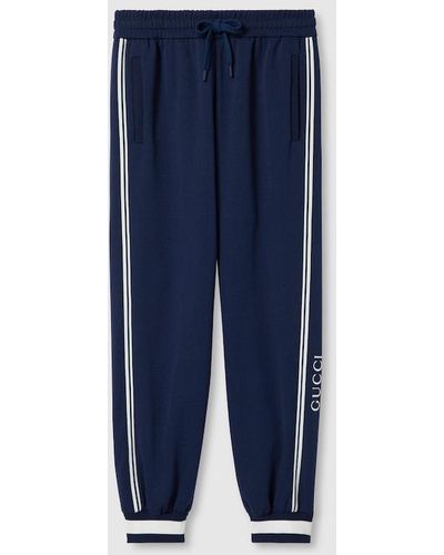 Gucci Technical Jersey Jogging Pant - Blue