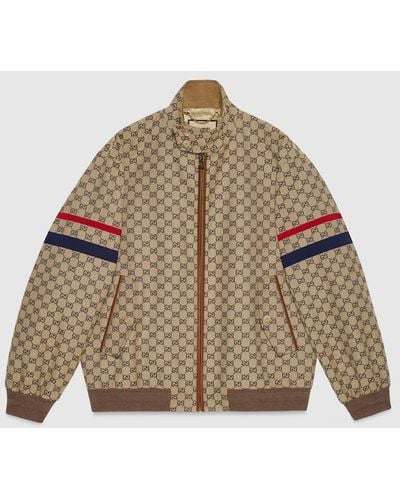 Gucci Premium Raffia Bomber Jacket - Brown