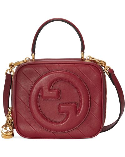 Gucci Blondie Top Handle Bag - Red