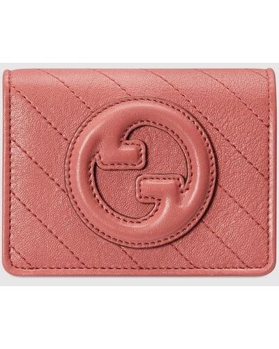 Gucci Blondie Card Case Wallet - Pink
