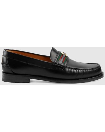 Gucci Loafer With Interlocking G - Black