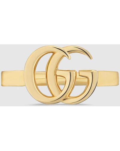Gucci 【公式】 (グッチ)ダブルg イエローゴールド リング18k イエローゴールドundefined - メタリック