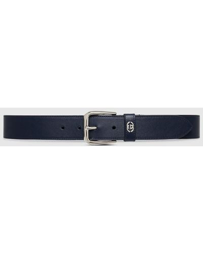 Gucci Belt With Interlocking G Detail - Blue