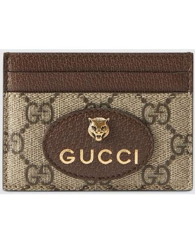 Gucci Neo Vintage GG Supreme Card Case - Gray