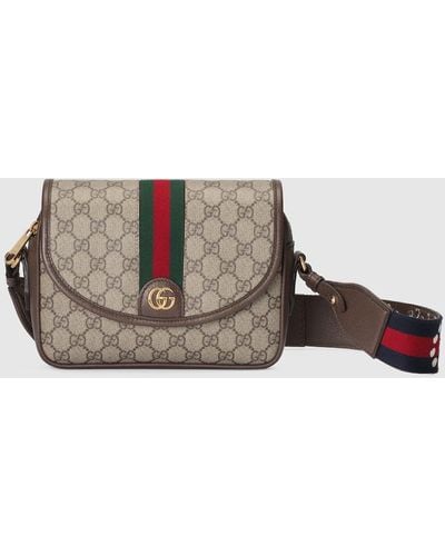 Gucci Ophidia GG Small Shoulder Bag - Brown