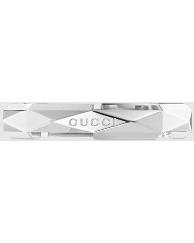 Gucci Link To Love Studded Ring - White