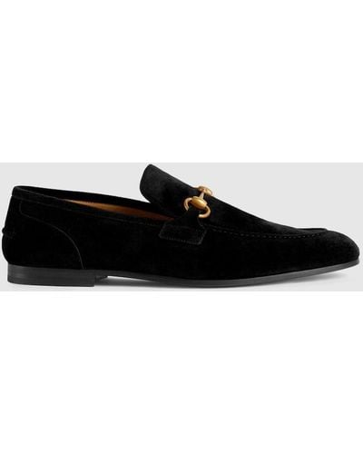 Gucci Jordan Horsebit-embellished Suede Loafers 7. - Black