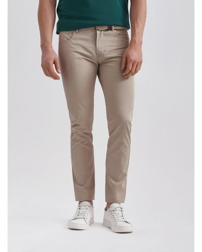 Gutteridge Pantalones de 5 bolsillos en sarga de algodón ligero - Gris