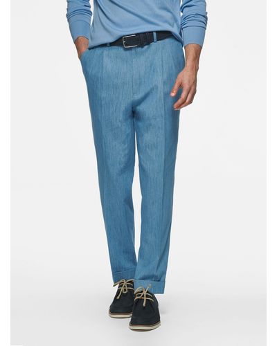 Gutteridge Pantaloni chambray in puro cotone - Blu