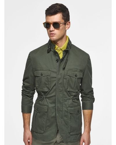 Gutteridge Field jacket en sarga - Verde