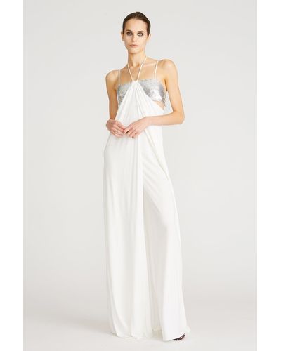 Metallic Halston Jumpsuits and rompers for Women | Lyst