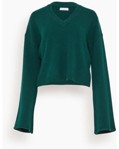 SABLYN Solana V-Neck Sweater - Green
