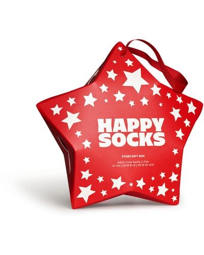 Happy Socks 1-Pack Stars Socken-Geschenkbox - Rot