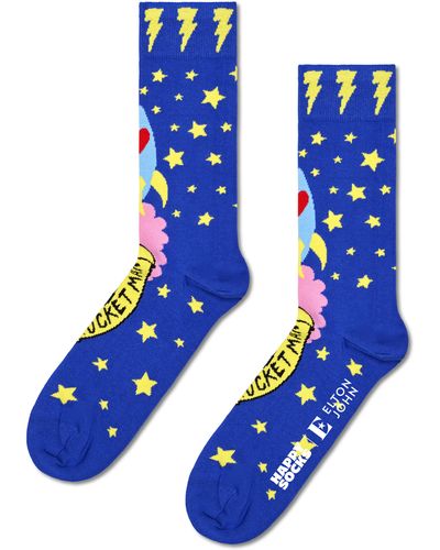 Happy Socks Blaue Elton John Rocket Man Crew Socken