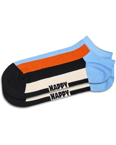 Happy Socks Hellblau gestreifte Low Socken