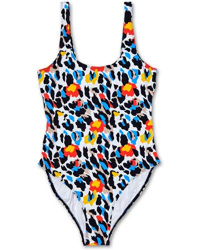 Happy Socks Leopard Swimsuit - Blau