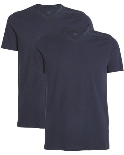 FALKE Cotton-blend Daily Comfort T-shirt (pack Of 2) - Blue