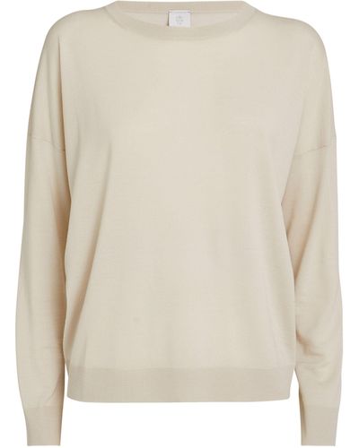 Eleventy Wool Crew-neck Sweater - White