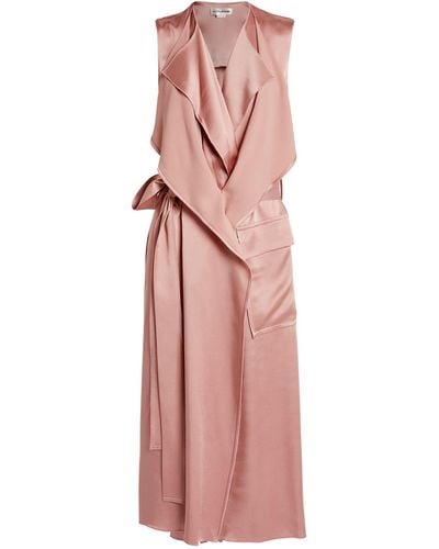 Victoria Beckham Trench Midi Dress - Pink