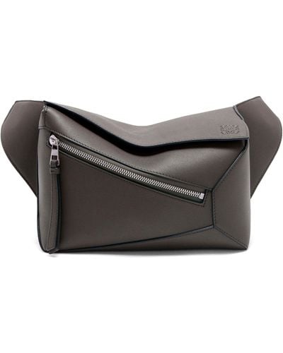 Loewe Small Leather Puzzle Belt Bag - Gray