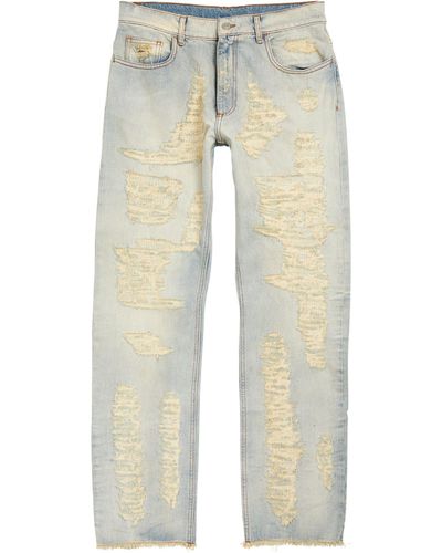 1017 ALYX 9SM Distressed Straight Jeans - Natural