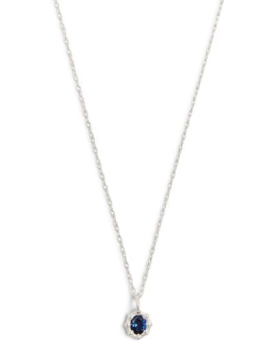 Bleue Burnham Sterling Silver And Sapphire Bamboo Pendant Necklace - Metallic