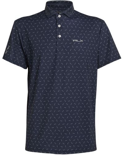 RLX Ralph Lauren All-over Print Polo Shirt - Blue