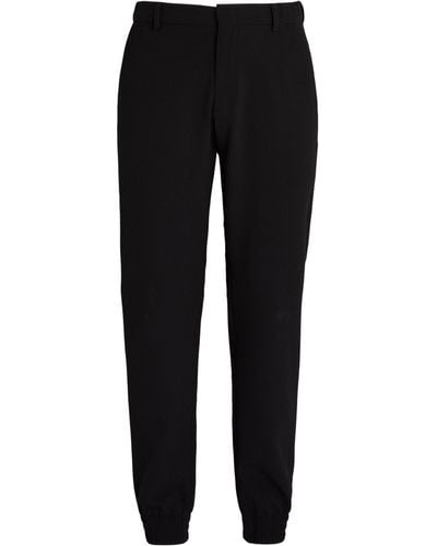 Emporio Armani Elasticated-cuff Trousers - Black