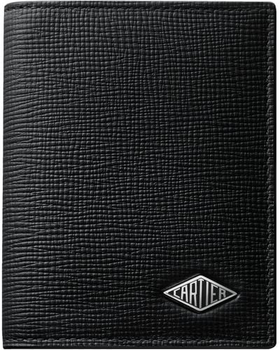 Cartier Grained Leather Losange Card Holder - Black