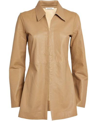 By Malene Birger Leather Alleys Shirt - Natural
