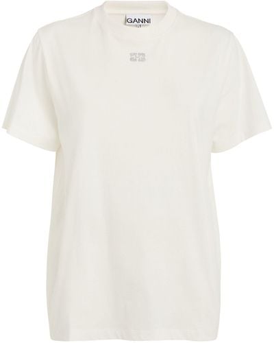 Ganni Rhinestone T-shirt - White