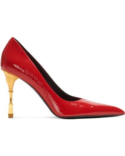 Balmain Patent Moneta Sandals 95 - Red