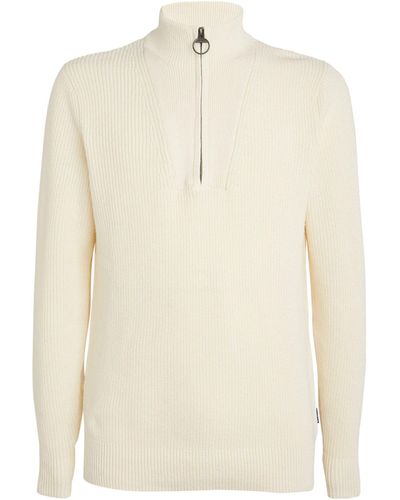 Barbour Half-zip Middlehithe Sweater - White