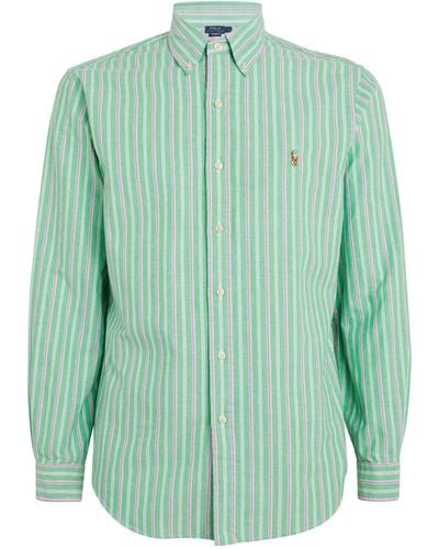 Polo Ralph Lauren Cotton Striped Oxford Shirt - Green