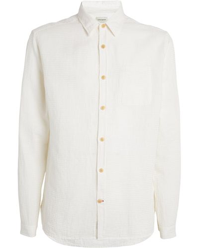 Oliver Spencer Linen-cotton Textured Shirt - White