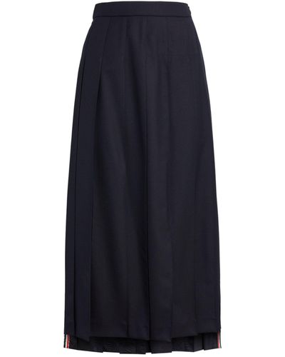 Thom Browne Pleated Maxi Skirt - Blue