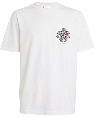 NN07 Floral Print T-shirt - White