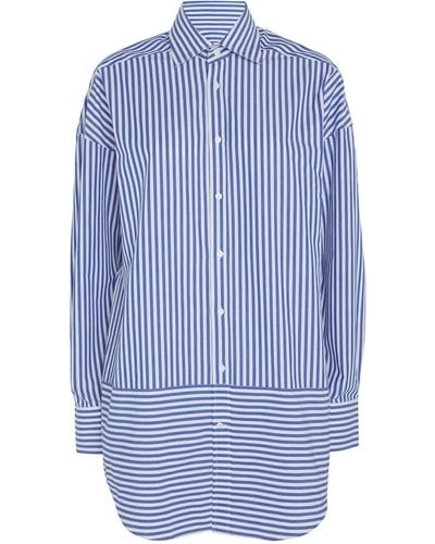 With Nothing Underneath Poplin The Classic Shirt - Blue