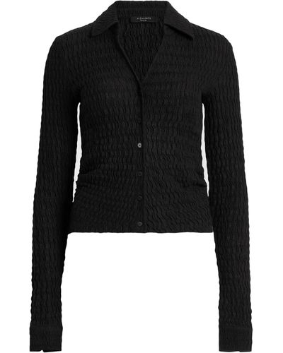 AllSaints Textured Connie Shirt - Black