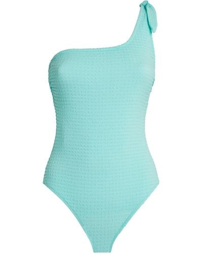 Heidi Klein Great Thatch Tie-shoulder Swimsuit - Blue