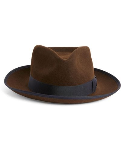 Lock & Co. Hatters Felt Pickering Trilby Hat - Brown