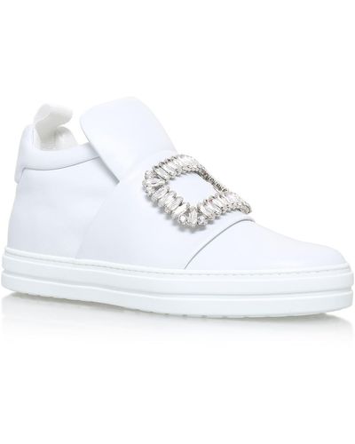 Roger Vivier Sneaky Viv Embellished High-top Sneakers - White