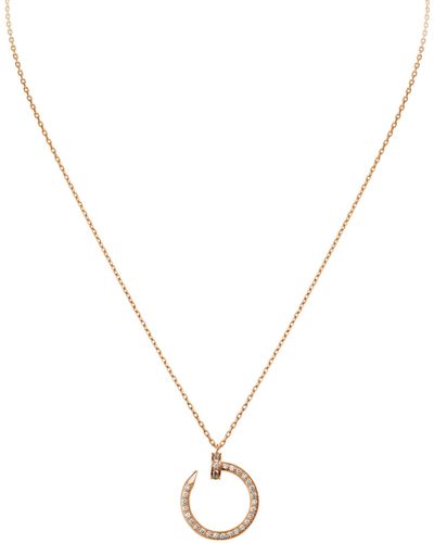 Cartier Rose Gold And Diamond Juste Un Clou Necklace - Metallic