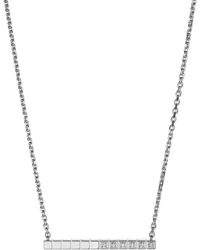 Chopard Ice Cube Pure 18ct White-gold And Diamond Necklace - Metallic