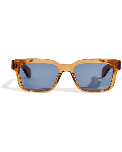 Jacques Marie Mage Molino Rectangular Sunglasses - Blue