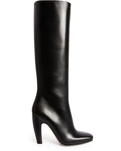 Bottega Veneta Leather Canalazzo Knee-high Boots 100 - Black