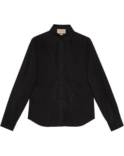 Gucci Cotton Long-sleeved Shirt - Black