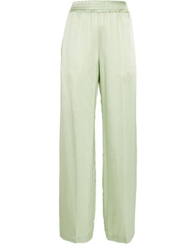Victoria Beckham Pleated Pajama Pants - Green