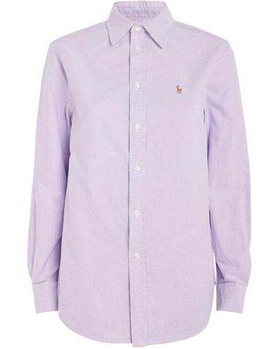 Polo Ralph Lauren Linen Long-sleeve Shirt - Purple