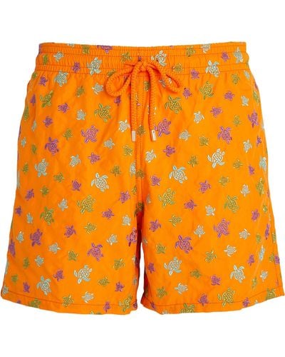 Vilebrequin Micro Turtle Mistral Swim Shorts - Orange